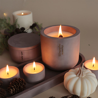 Vela Aromática Artesanal AIKUN de Cera de Soya Natural con Aroma a Limón, de Alta Calidad y Larga Duración, en Frasco de Cerámica, para el Hogar, Día del Padre, Diwali