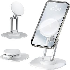 Magnetic <b>Phone</b> <b>Stand</b> 360 Degree Rotation Adjustable Desk <b>Holder</b> for Apple iPhone Metal Base Foldable Design - Product Image 1