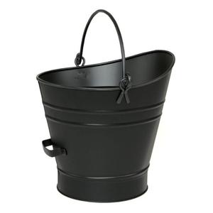 Cubo para carbón de hierro antiguo estilo rústico con diseño artesanal de herrero tradicional para chimenea y hoguera exterior - Product Image 2