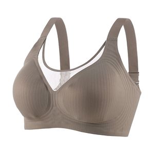 Soutien-gorge grande taille pour femmes soutien doux bretelles fines soutien-gorge confortable respirant soutien-gorge push up gelée dentelle soutien-gorge sans couture tissu en maille - Product Image 6