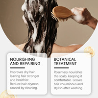 Shampooing Biotine & Romarin Marque Blanche pour la Croissance Capillaire, Sans Sulfate, Contre la Chute des Cheveux, pour la Repousse des Cheveux Fins