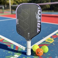 Raquette de pickleball SYPIK Triton 5 Pro 2026 avec surgrip blanc, raquettes allongées en fibre de carbone brute T700 pour équipement de tournoi