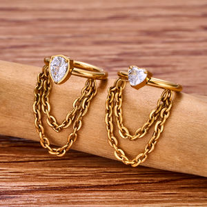 G23 titanio 16G concatenato segmento cartilagine elica Daith conchiglia anello Piercing <span class=keywords><strong>Septem</strong></span> Clicker orecchini moda per il corpo gioielli - Product Image 5