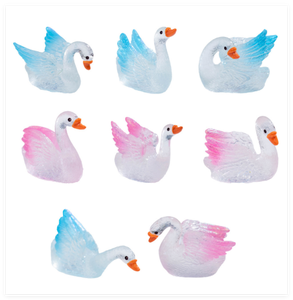 Cute Luminous Glowing in the Dark DIY Cake Topper Decorative Ornament Small Mini Couple <strong>Angel</strong> Crown Swan Wedding Figurine <strong>Gift</strong> - Product Image 5