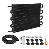 Accessoires de modification automobile noirs à 2 rangées : Condenseur de type tuyau pour climatisation, Refroidisseur/radiateur d'huile de type tube