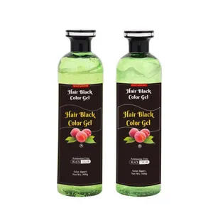 Green Natural Fruit Extract Black Hair Colour Gel Permanent Dye