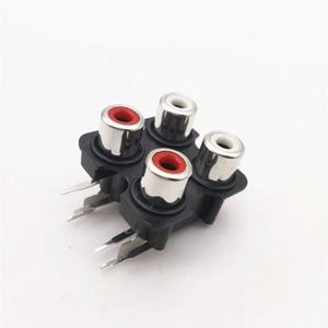 Prise PCB à 6 trous en forme de fleur <span class=keywords><strong>RCA</strong></span> / Prise d'entrée/sortie <span class=keywords><strong>audio</strong></span>-vidéo AV pour amplificateur de puissance, haut-parleur, système <span class=keywords><strong>audio</strong></span> - Product Image 1