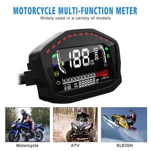 Motorcycle Tachometer Motorbike Digital Speedometer LCD Odometer Indicator Motocross <strong>Water</strong> <strong>Temperature</strong> ATV Meter ABS Fuel <strong>Gauge</strong> - Product Image 5