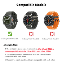 Hoesje voor Samsung Galaxy Watch Ultra2 47 mm harde hoes van gehard glas met beschermhoes