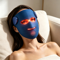Masque facial en silicone à LED portable avec photothérapie pour usage domestique, soin des yeux et de la tête