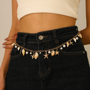 Collier et bracelet bohèmes d'été pour femme, imitation perle, étoile de mer, coquillage, bijoux transfrontaliers européens et américains - Product Image 3