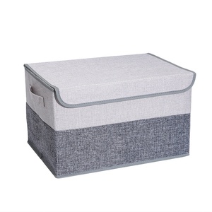 Caja Organizadora de Ropa Plegable de Algodón y Lino Estilo Coreano, con Tapa, de Alta Calidad, para Almacenamiento de Libros, Exclusiva para Comercio Transfronterizo - Product Image 5