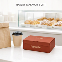 Boîte à tartelettes en carton alimentaire personnalisable avec logo, avec séparateurs et fenêtre, pour pâtisseries, desserts, emballage à emporter, vente en gros
