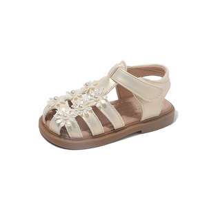 Zomermode Geweven Strand Slippers voor Meisjes Vrouwen Zachte Zool Veelzijdige Kinderschoenen - Product Image 3