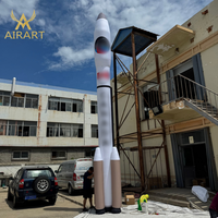 Modèle de fusée gonflable de 8m de haut pour la décoration d'activité d'exposition d'espace de musée