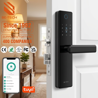 Serrure Intelligente de Haute Qualité WIFI Tuya APP avec Empreinte Digitale, Mot de Passe, Carte et Clé – Serrure Électronique Noire pour la Maison