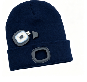 Bonnet en tricot LED personnalisé avec lumière <span class=keywords><strong>rechargeable</strong></span> et logo brodé – Chapeau d'hiver - Product Image 3