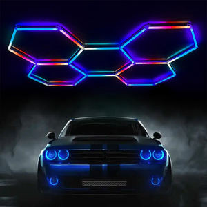 Luz RGB Hexagon Home: colores personalizables, aplicación inteligente, perfecta para uso en bares y salas <span class=keywords><strong>de</strong></span> estar - Product Image 2