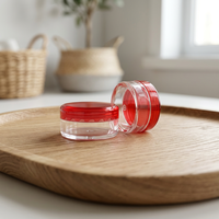 Pot cosmétique vide en plastique PS 2g 3g 5g avec couvercle à vis 28mm, pots d'échantillons transparents, vente en gros, pour crème et voyage