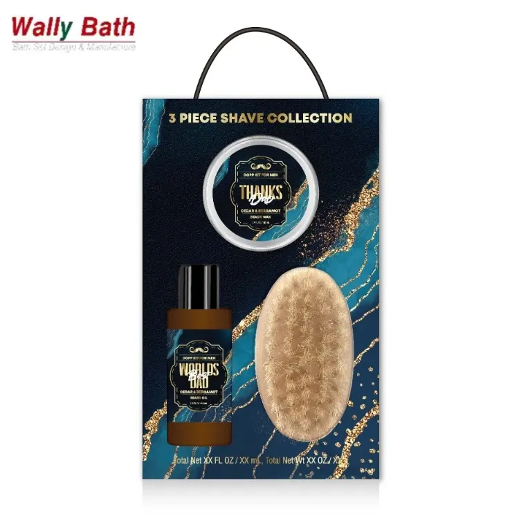 Wally Bath Organic Aromatic Bath spa Father Day body brush Bath Gift Set For Men