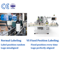 Machine d'étiquetage automatique à position fixe Skilt avec PLC et inspection par caméra pour les flacons cosmétiques et les emballages en bois