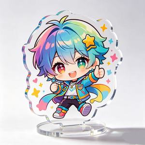 Support en acrylique personnalisé avec logo, thème anime, kawaii, jeu, dessin animé, découpe <span class=keywords><strong>laser</strong></span>, impression couleur intégrale, usine chinoise, commande en gros - Product Image 1