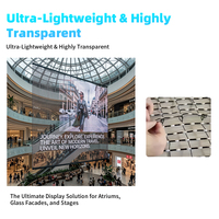 Écran LED pliable transparent et flexible P15 P20 P25 P31.25, installation facile, structure pour fenêtre en verre