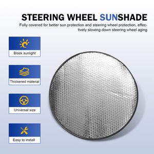 Protector de <span class=keywords><strong>Volante</strong></span> de Coche Anti-Calor, Plegable, Bloqueador Solar para <span class=keywords><strong>Volante</strong></span>, Accesorios de Protección Solar para Camioneta y SUV - Product Image 2