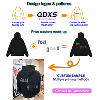 Hoodie Homme Personnalisé avec Logo, Coupe Ample et Épaisse, Couleur Unie, Impression en Relief, Taille Plus, Hiver, Vente en Gros Usine