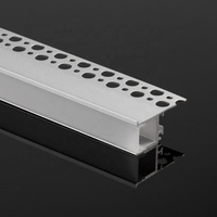 Profilé LED encastré sans cadre en aluminium pour plafond et mur en cloison sèche de 5/8'', éclairage linéaire commercial indirect