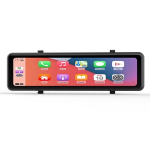 12" Carplay Android Auto wireless car black box wifi 5G Global Network voice control siri GPS Navigation Dash cam