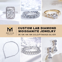 Bracelet chaîne tennis Messi Jewelry en or jaune 10K 14K 18K avec moissanite DEF VVS-VS de 2 mm