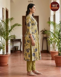 Export Quality Modern Women's Cotton Blend Quick Dry Embossed/Digital Printed Elegant Design Kurta/<b>Kurti</b> for Party Casual Wear - Product Image 2