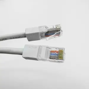 网络1m cat 5 Cat6 2x4p 23awg 24awg互联网非屏蔽UTP实心聚氯乙烯cat5蓝色大容量局域网cat 5e以太网电缆