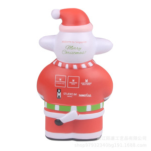 Figura de Papá Noel de Plástico Moldeado con Impresión Digital, Juguete Decorativo Navideño para Interiores - Product Image 1