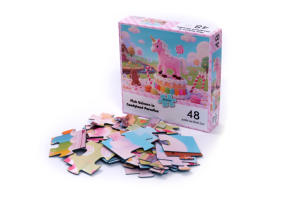 Livre de puzzle personnalisé 48 pièces sur le thème du chat parlant Tom pour filles, jeu d'intérieur, motif rose, papier offset spiralé, outils de réflexion - Product Image 3