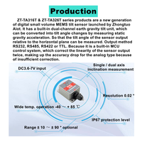 Capteur numérique d'inclinaison MEMS pour le positionnement/nivellement/contrôle d'angle de l'antenne Satellite, linéarité correcte deux fois RS232/RS485/RS422/TTL