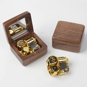 Caja de Música de Madera con Manivela de 18 Notas, <span class=keywords><strong>Personalizada</strong></span> con <span class=keywords><strong>Canciones</strong></span>, Elegante, Popular, Ecológica - Product Image 2