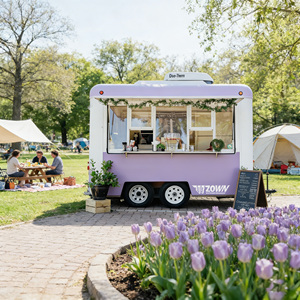 Towing Type Snack Vending <b>Trailer</b>, Anti-Corrosion Mobile Food Cart with Complete Fittings - Product Image 1