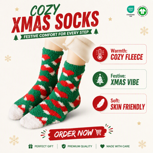 Autumn <strong>Winter</strong> Women's Cute Elk <strong>Snowman</strong> Plush Stockings Christmas Coral Velvet Ankle Stockings Bottom Thickened Gift Stockings - Product Image 2