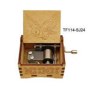 Boîte à musique <span class=keywords><strong>Harry</strong></span> <span class=keywords><strong>Potter</strong></span> gravée au laser, en bois noir, petit décor magique mignon - Product Image 6