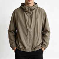 Veste coupe-vent personnalisée pour homme avec protection UV, fermeture éclair intégrale, capuche, pliable, légère, respirante, imperméable, été, extérieur, ODM OEM
