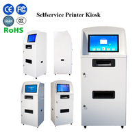 Terminal de kiosque interactif à écran tactile sur pied avec imprimante thermique pour machine de gestion des files d'attente de paiement en milieu hospitalier et bancaire