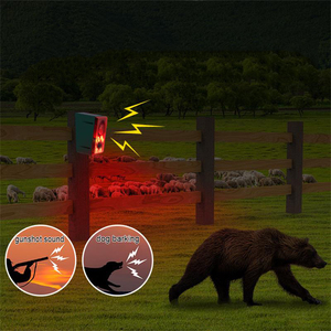 Répulsif Solaire Extérieur pour Animaux de Ferme et Chauves-souris avec Capteur de Mouvement PIR, Alarme Solaire avec Sons de Tir et Aboiements de Chien - Product Image 2