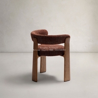 Chaises de salle à manger en bois avec accoudoirs, meubles de patio pour hôtel et café, coussin en PU imperméable, fabrication économique, fournisseur