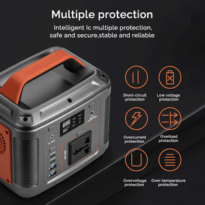 Station d'alimentation portable 200W, générateur solaire MPPT pour le camping en plein air, lampe de poche, batterie LiFePO4, onde sinusoïdale pure - Product Image 5