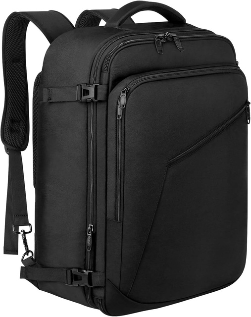 Fashion Water Resistant Durable Foldable Lightweight 40L Carry-On Travel Backpack Zipper Closure Expandable Large Capacity