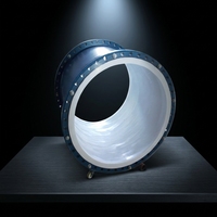 Tuyau droit moulé en PTFE avec revêtement en acier de haute qualité, professionnel, durable, résistant à la corrosion, pour l'approvisionnement en produits chimiques, peint, haute performance