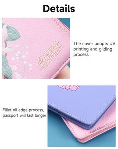 Housse de passeport personnalisée avec logo, petit MOQ, portefeuille de voyage en cuir PU, porte-passeport personnalisé - Product Image 5