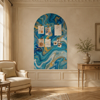 Autocollant mural décoratif magnétique amovible, forme personnalisée, autocollant mural imprimé sur mesure pour la décoration de la maison, style classique